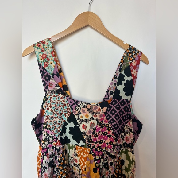 Natural Life Patchwork Floral Mini Dress – Size L - Picture 3 of 8